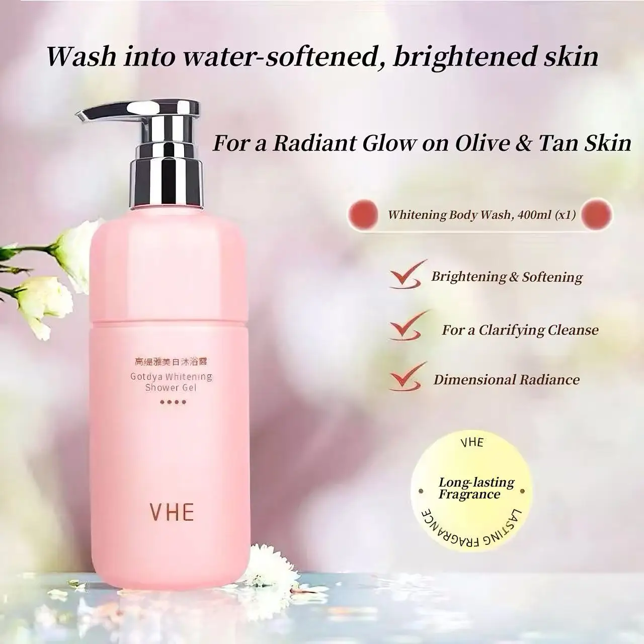 400 мл Vhe Отбеливающий гель для душа