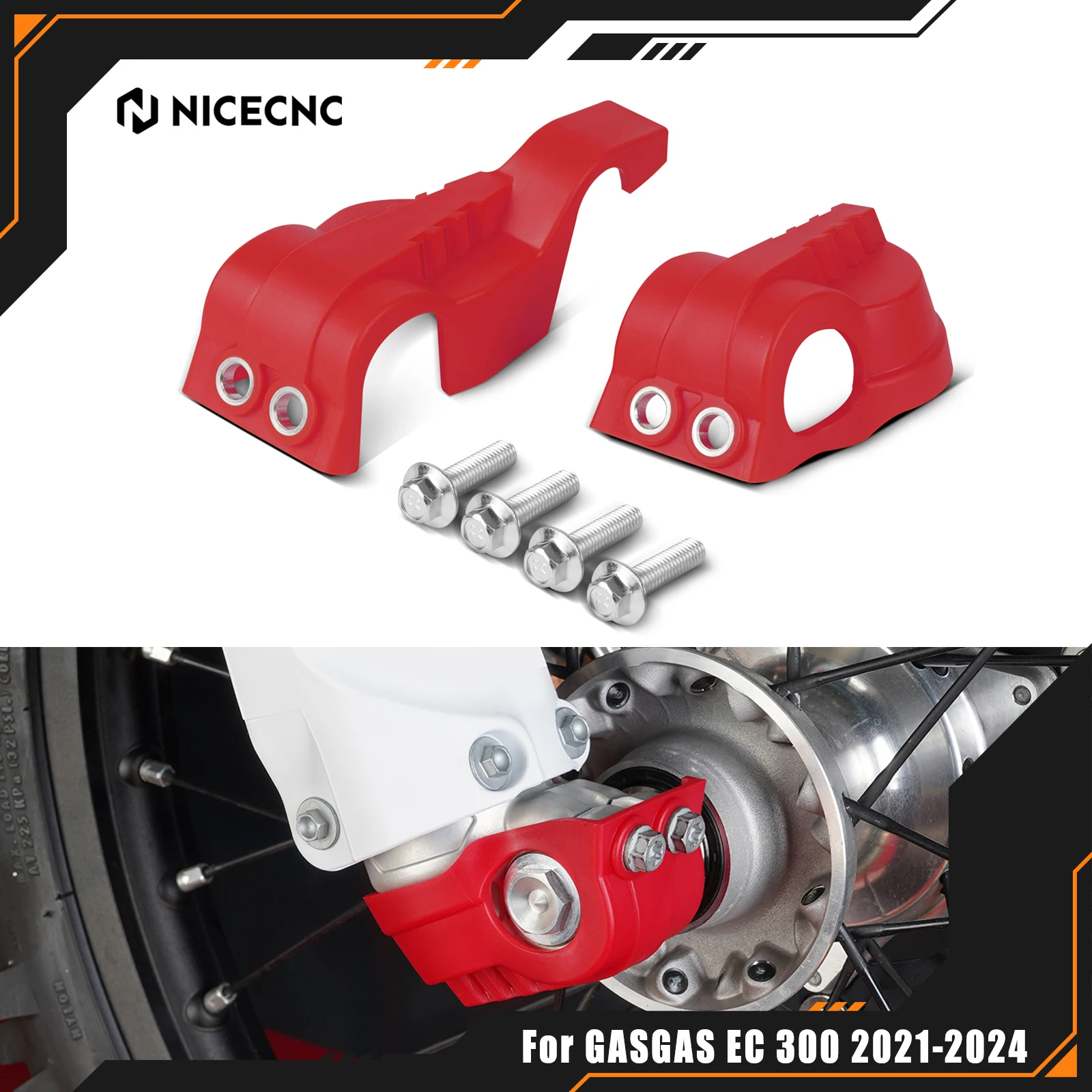 NICECNC para GasGas EC 300 EC 250 ECF 350 MC 125 MC250F EX 250 EXF 350 450 2021-2024 cubierta de zapatos de horquilla delantera para KTM EXC 300