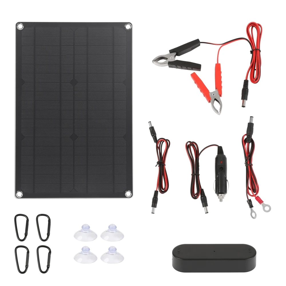 

Комплект солнечной панели 20 Вт для автомобиля, каравана, лодки, мотоцикла, автофургона, зарядное устройство, устройство для обслуживания солнечной панели для свинцово-кислотной батареи 12 В
