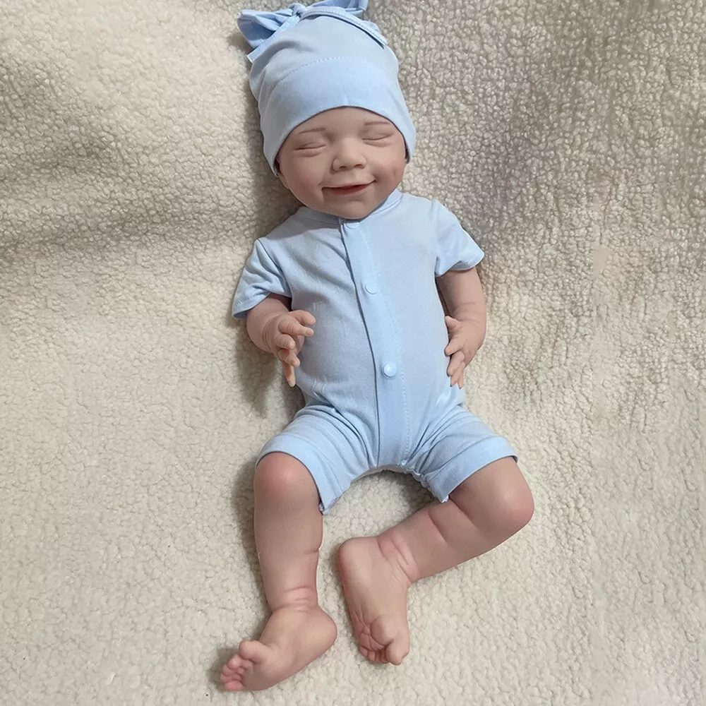 愛らしい 18 インチリボーンベビードール手作り塗装ソフトシリコン新生児人形クリスマス誕生日や特別な日のギフト