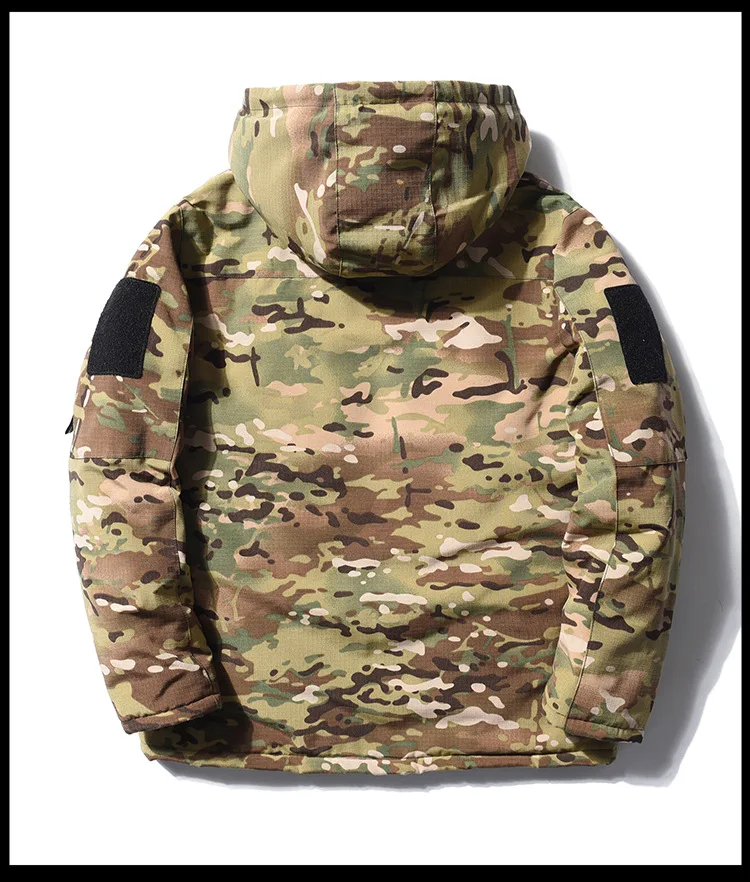 COOLSBER Miltary Mens Thermal Jacket for Winter -20 ° C Waterproof Coat Oversized Heat Reflection Outdoor Hunting Windbreaker