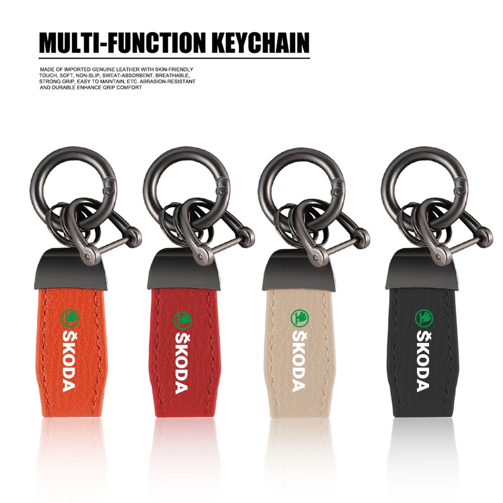 

Car Keychain Waist Belt Buckle Sheepskin Keyring Pendant for Skoda S Logo Octavia Fabia 2 Superb 2 Kamiq Kodiaq VRS VII