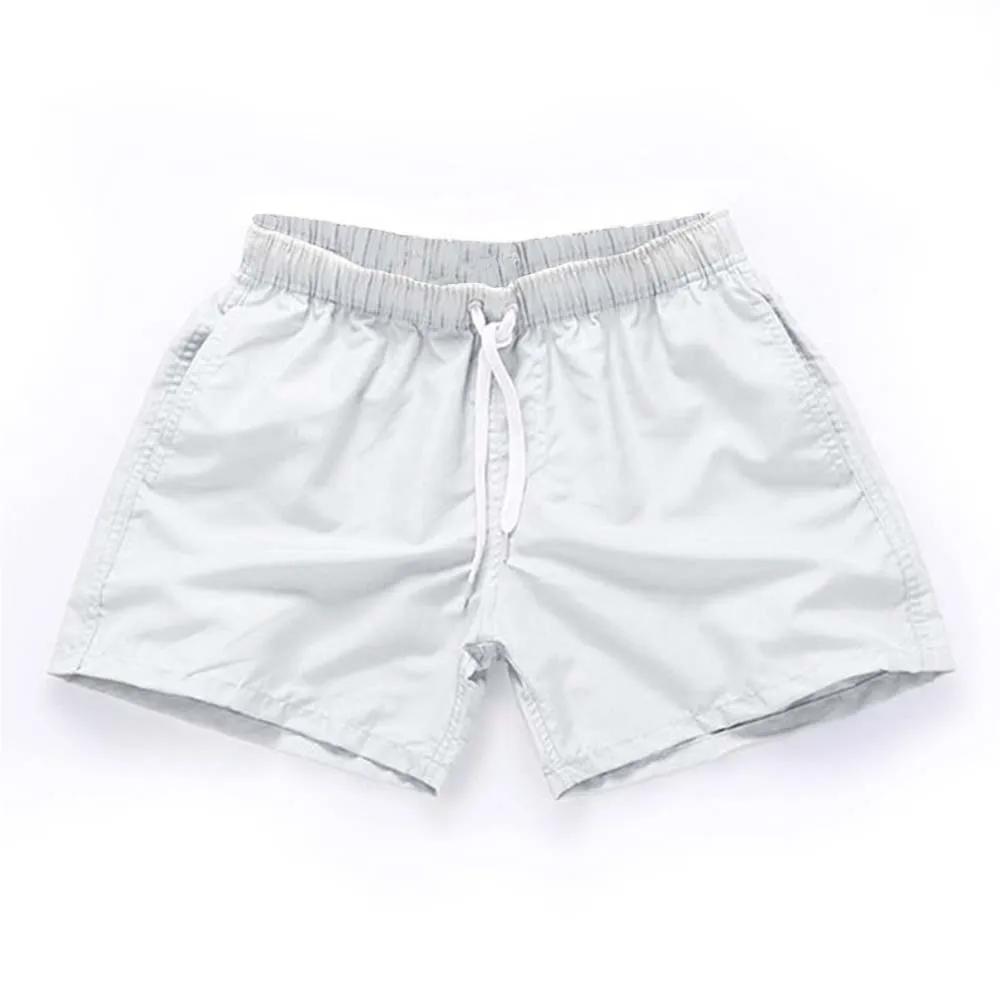 2024 New Men\'s Solid Color Sports Straight Shorts Thin Casual