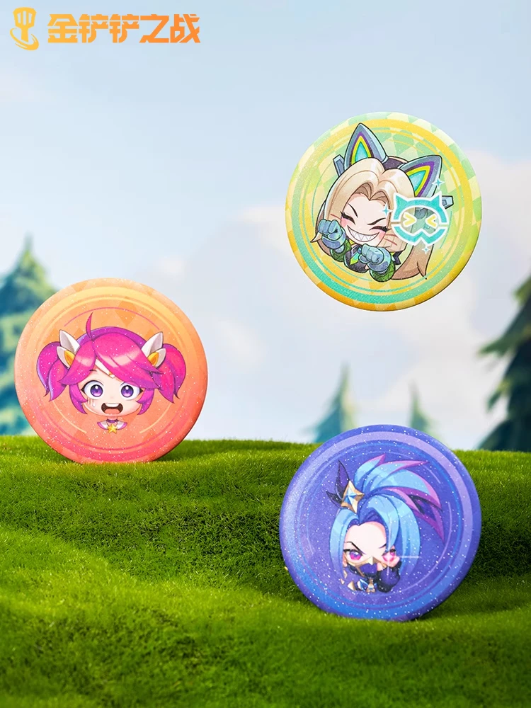 [Official]Game LOL Teamfight Tactics Badge Lux Janna Gwen Jinx Akali Cosplay Costumes Shiny Brooch Anime Pin Doujin Gifts