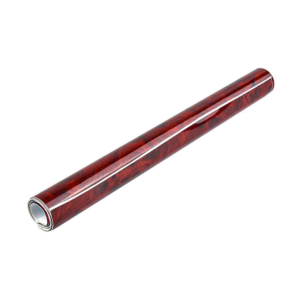 Car Sticker Glossy Wood Grain Decals Sticker DIY Self-adhesive Wrap Film For Dashboards Door Panels Auto Interior Accessories