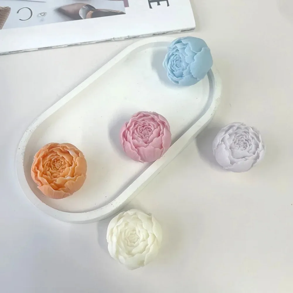 3D Flowers Silicone Candle Mold DIY Rose Ice Cube Soap Chocolate Cake Decoration Baking Mold Handmade Gypsum Resin Clay Made view 3