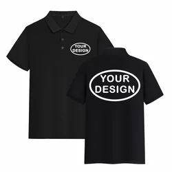 Customized Summer Men's And Women's Short Sleeved POLO Shirts With Embroidered Printed Logos Casual Solid Color T-shirts S-6XL