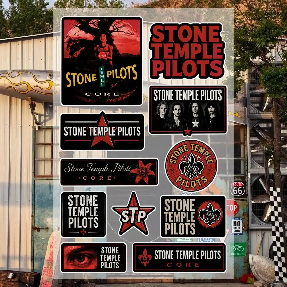 S-tone Temple PilotS- Core Aesthetic Graffiti Stickers Waterproof PVC Decals for Car Motorcycle Skateboard Helmet Notebook