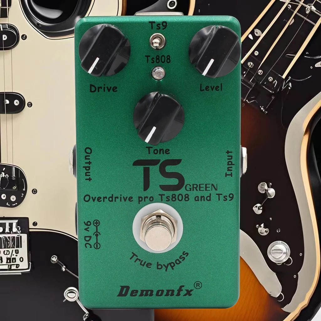 

TS GREEN United together the classic TS9 and TS808, Perfect Upgraded overdrive,2 in 1 Overdrive Booster Pedal