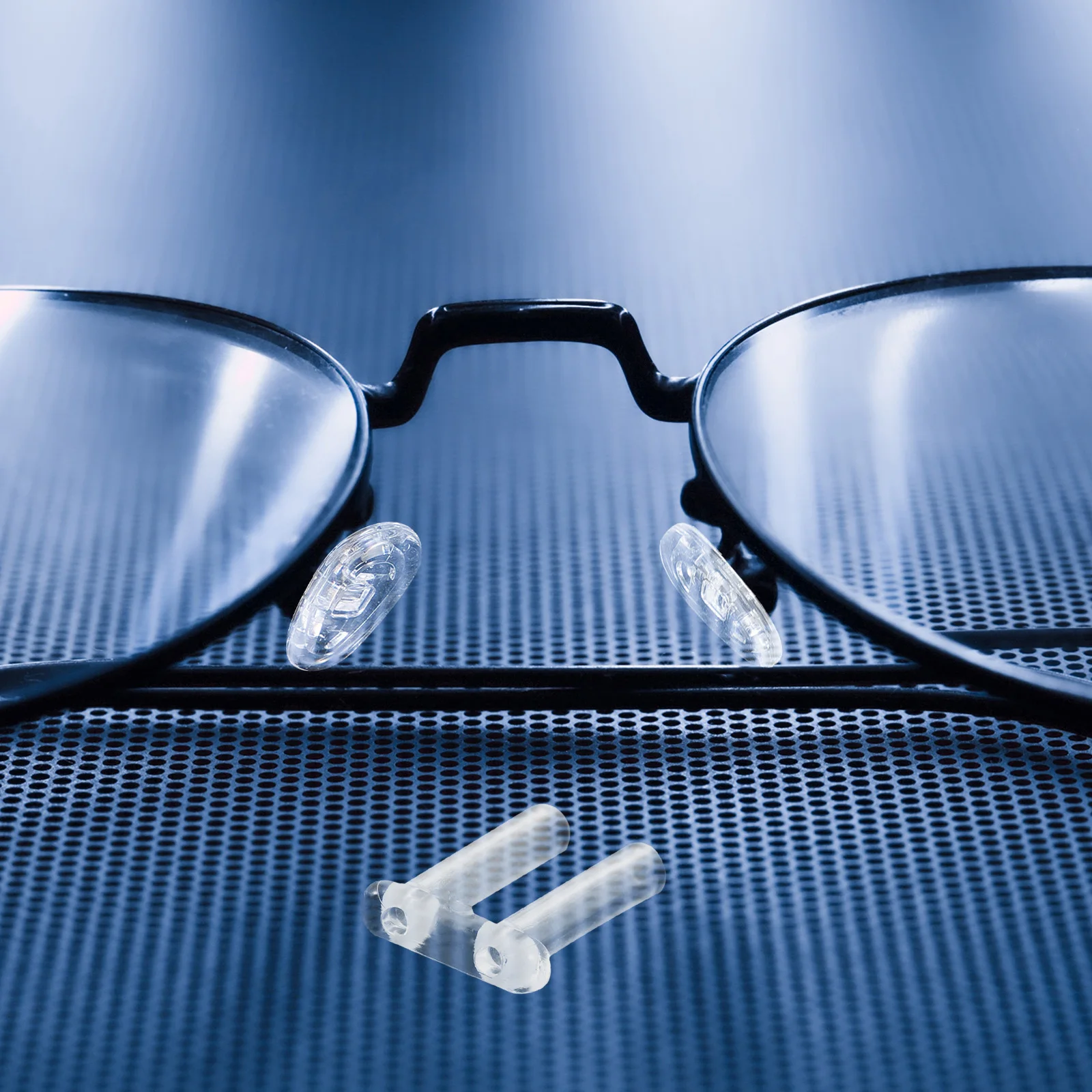 200pcs Rimless Glasses Accessories 16x08x70mm Plastic Plugs Fixing Tools Clear Compression Sleeves Glasses Bushing Pin