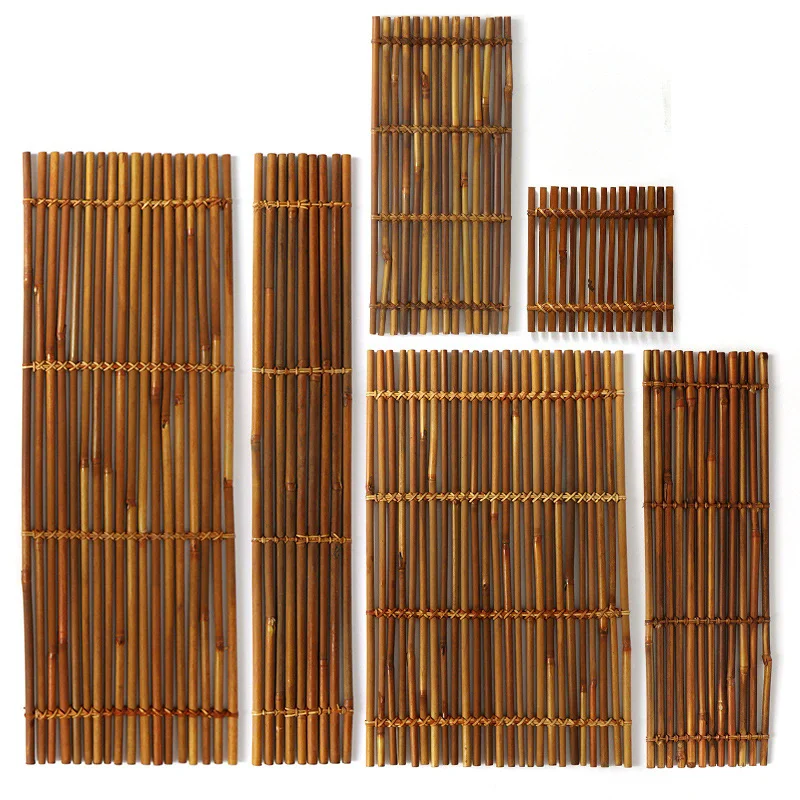Vintage bamboo sushi dish bamboo fence Japanese Korean fence plate Cuisine Sushi Boats Bamboo Creative Exquisite Sushi Tools