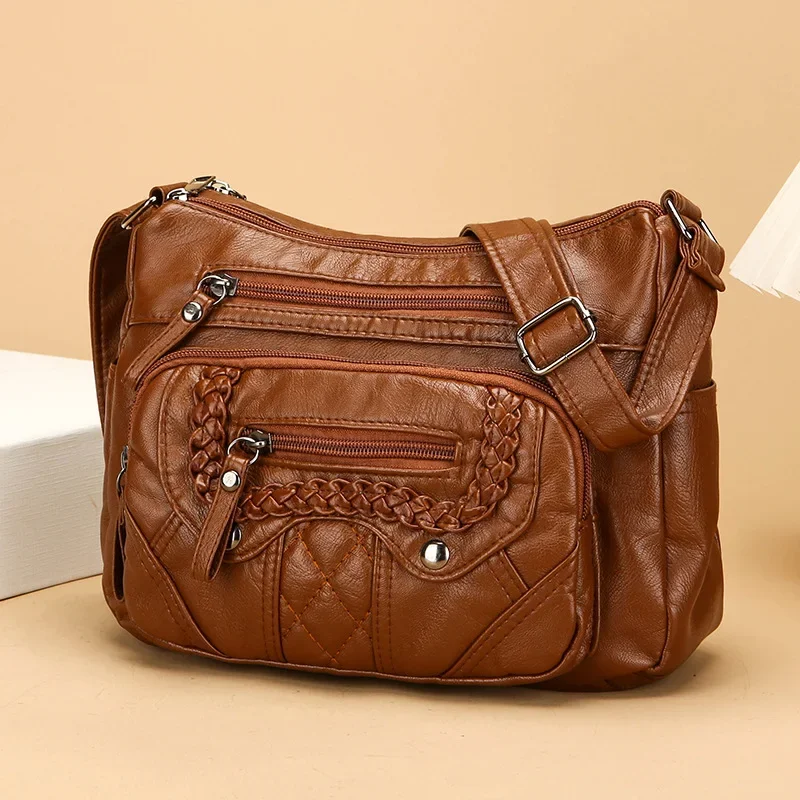 This Year The Popular Small Bag Women's  New Trend Fashion Simple Messenger Bag Middle-aged and Elderly Shoulder Bag