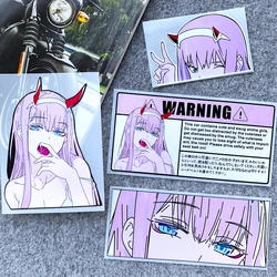 Jdm anime adesivos tanque de combustível capa bidimensional olhos arranhões do corpo decoração do carro scooter acessórios da motocicleta