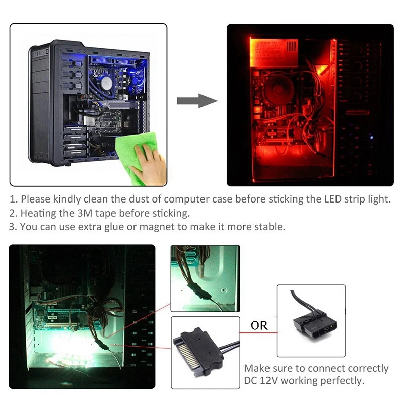 RF17 Keys Remote DC 12V Wireless RGB Controller For PC Computer Case 5050 RGB LED Strip Light