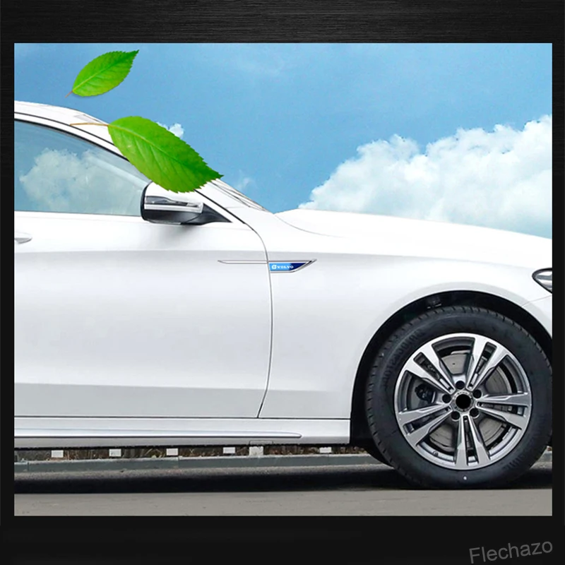 2 قطعة سبيكة معدنية جسم السيارة الجانب الجناح الحاجز أعواد تزيين لفولفو C30 S80 V70 XC60 V60 V40 S60 XC90 XC40 FH500 V50 FH16