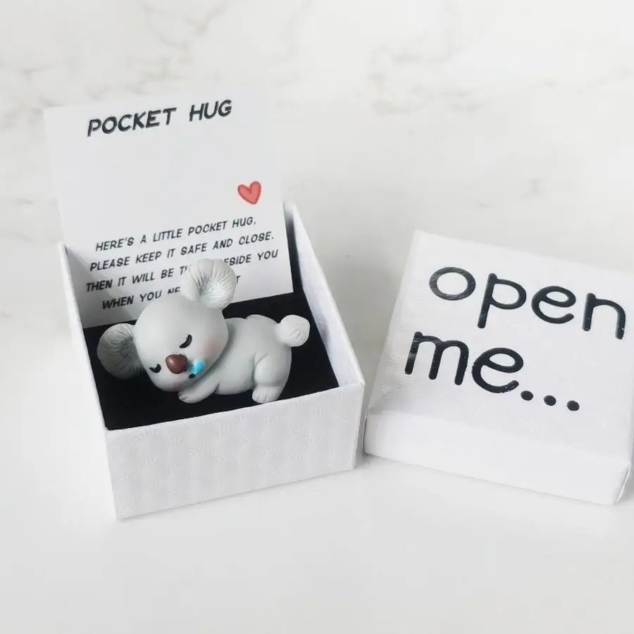 1/5/10/20/50/100pcs Charming Open Me Surprise Koala Gift Box with Greeting Card, Gift for Boyfriend Girlfriend Couples, Valentin