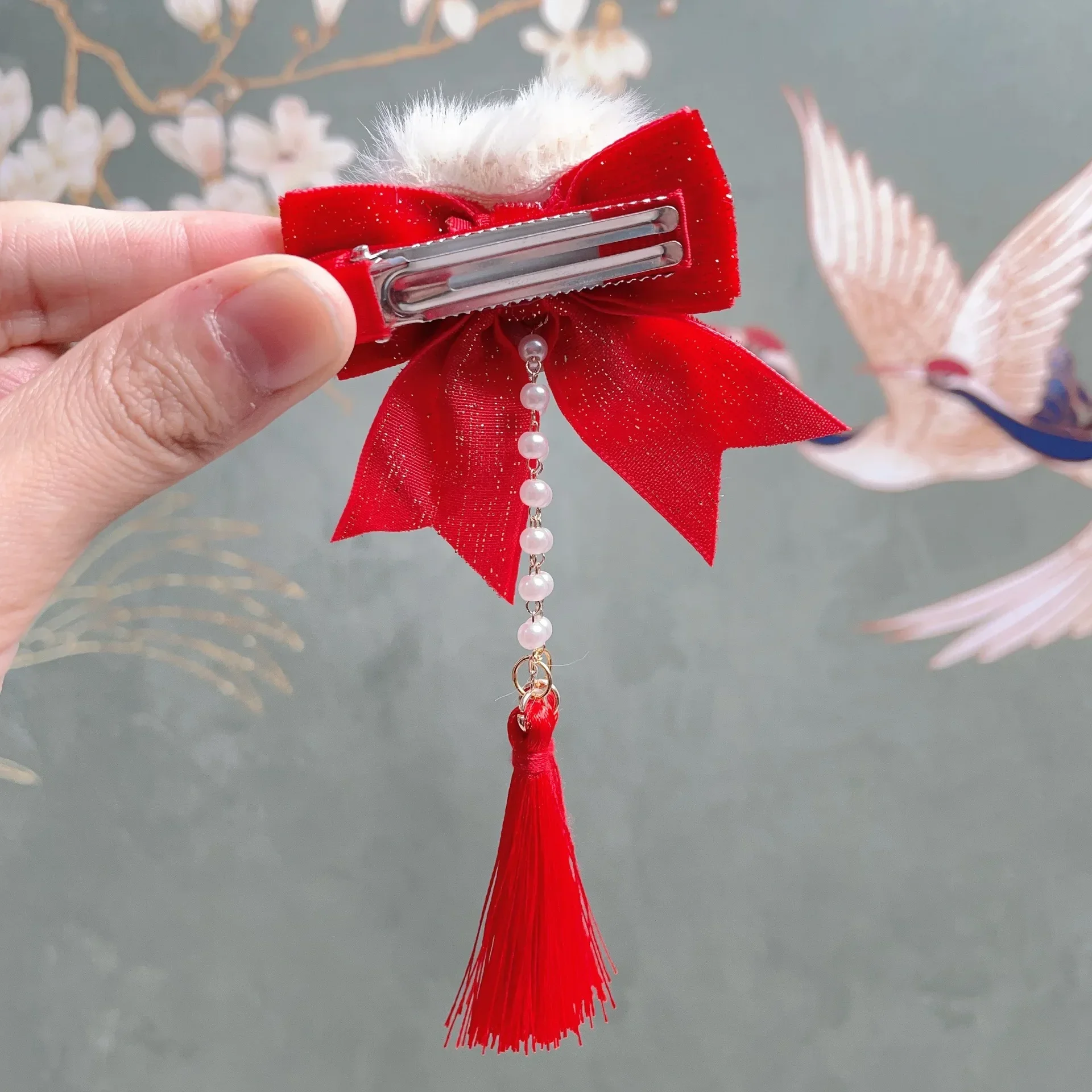 Girl's Red Ancient Style Headwear Dragon Year Chinese Style Children's Hanfu Hair Clip New Year Dragon Dance Hair Accessories