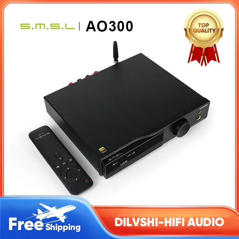 SMSL AO300 AMP+HPA+DAC 2.1 HIFI Power Amplifier MA5332MS MQA-CD Audio Decoder CS43131 Headphone Amplifier PCM32Bit 768kHz