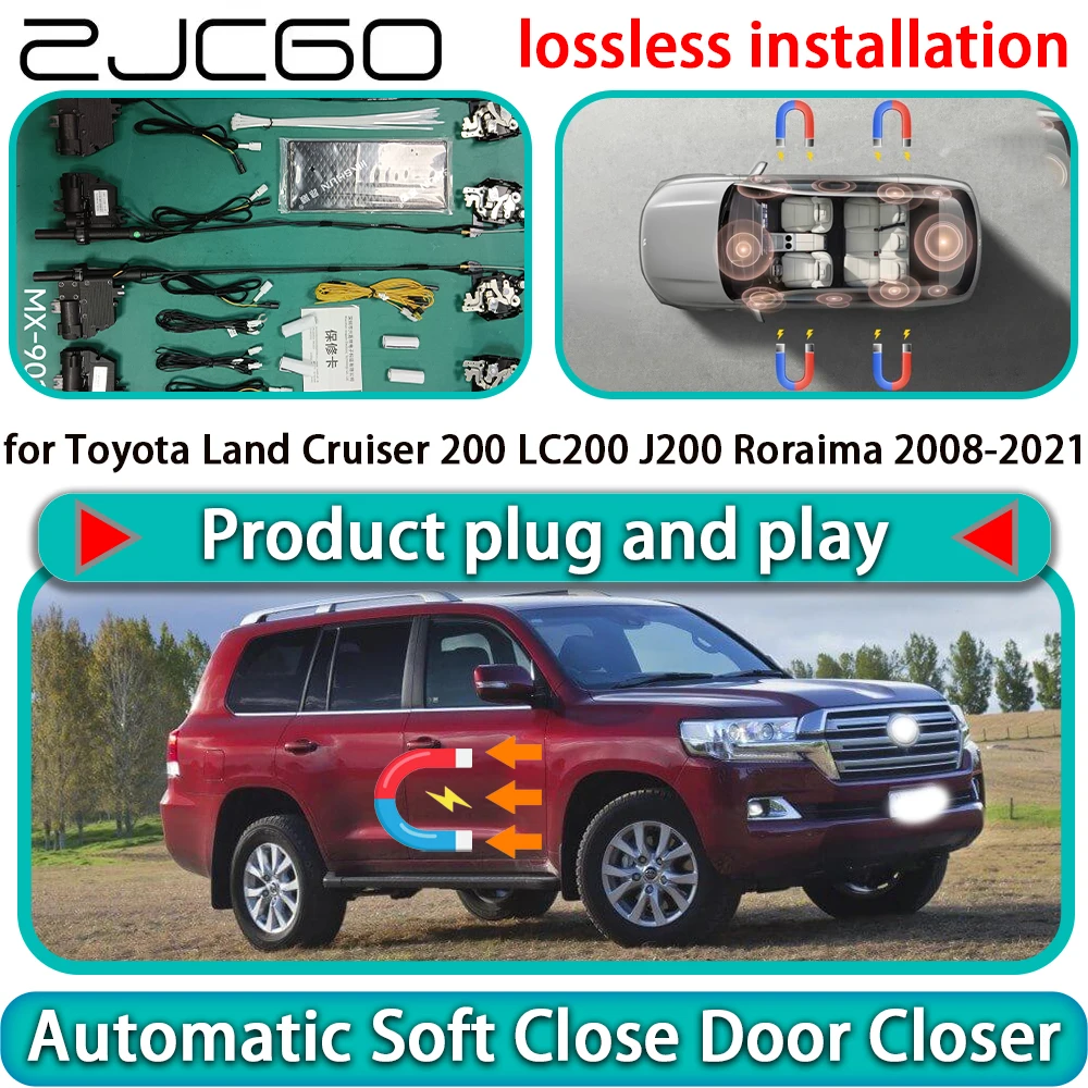 

for Toyota Land Cruiser 200 LC200 J200 Roraima 2008-2021 OEM Auto Soft Close Door Kit Power Latch Door Catch Soft Closing Assist