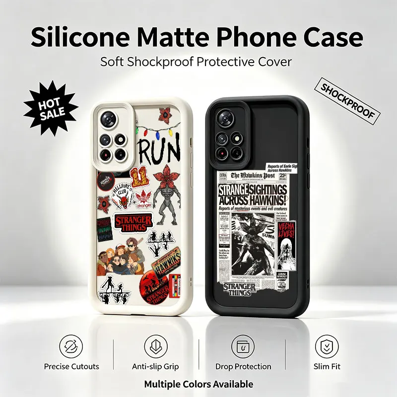 S-Stranger things Shockproof Phone Case For Xiaomi Redmi Note 8 9S 10S 11 Pro Plus 12S 13 Pro+ 14S 15 Pro Plus Cover