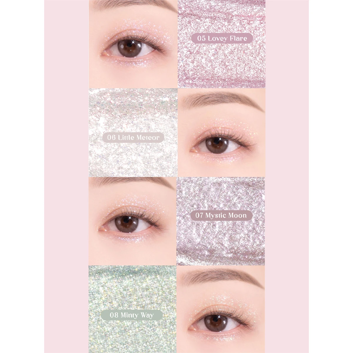 [ClearanceSale] rom&nd THE UNIVERSE LIQUID GLITTER,Sparkling Glitter Film,Dewy Radiant Glow,Korean Cosmetic,Korean Makeup