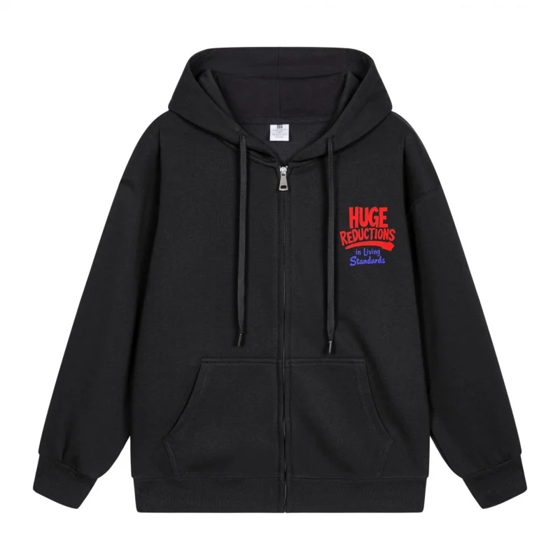 

Men's Zip-Up Hoodie Huge Reactions Pattern On Hoodie 2025 New Style Casual Couples’ Style Casual and Loose