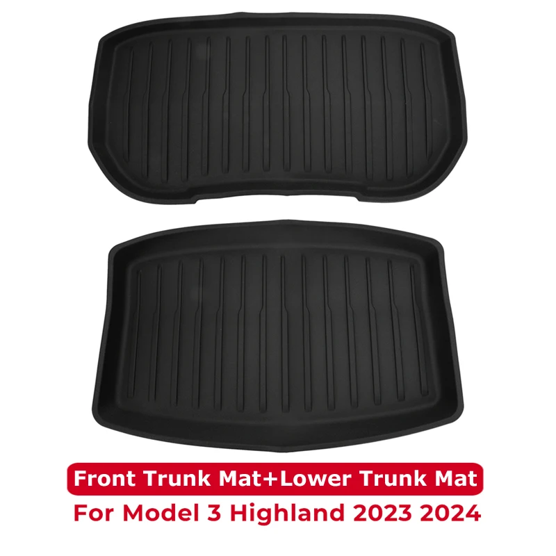 Per Tesla Model 3 Highland 2023 2024 auto anteriore posteriore tronco Pad protettivo tappetino portaoggetti bagagliaio vassoio Cargo accessori