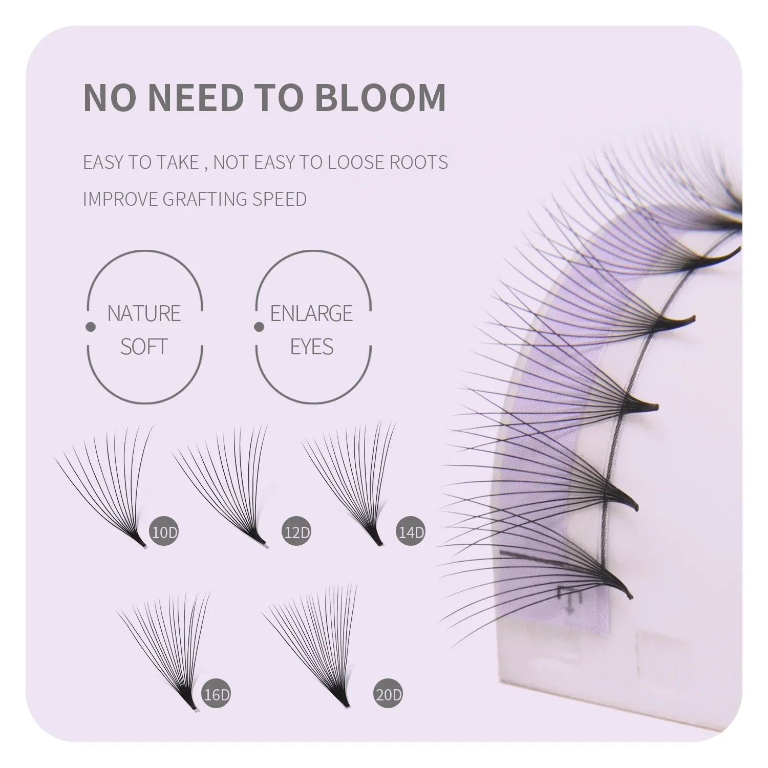 ANNAFRIS 10D 12D 14D 16D 20D Premade Fan Eyelash Extension Thin Pointy Base Roots Russia Volume Lashes Soft Natural False Lashes