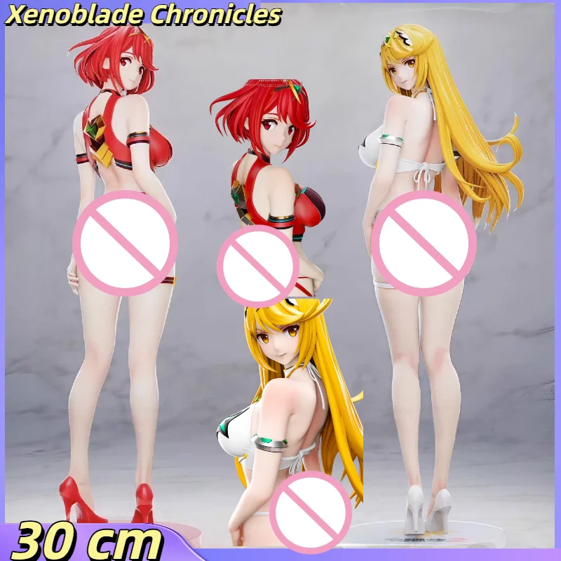 30cm 1/6 Xenoblade Chronicles 2 Mythra Pyra Figure Model Swimsuit Mythra Pyra Game Peripheral Model Ornament Fan Collection Gift