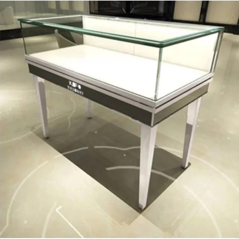 

Customize.Custom Made Fashion Wooden Wall Glass Cabinet LED Lighting Jewellery Showcases Gold Silver Accessories Display