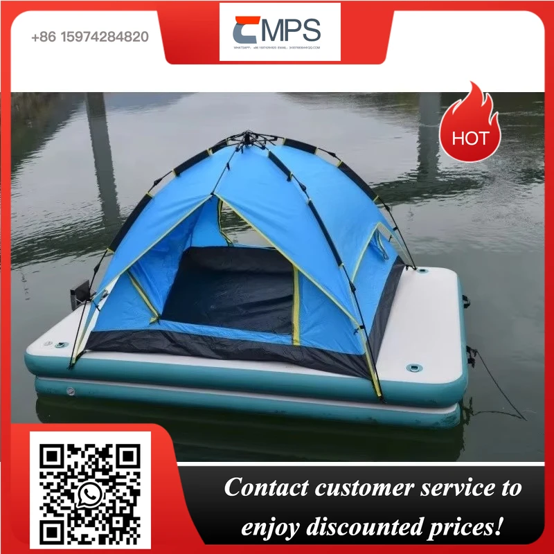 Inflatable Platform Floating Water Pad Mat Water Jet Ski Dock Floats Platform Swim Island Pontoon Dock