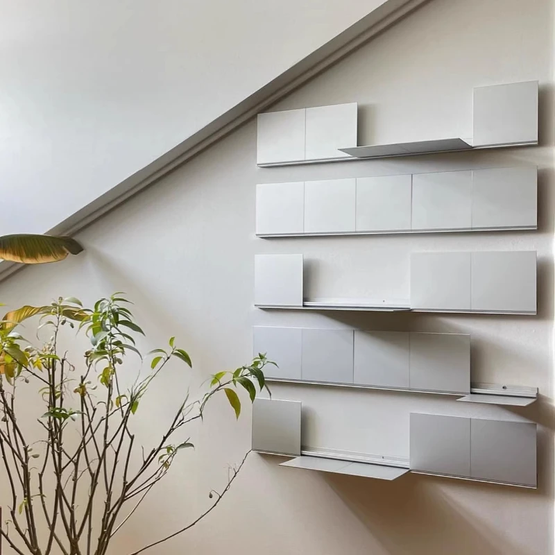 

Bauhaus Aluminum Foldable Floating Shelves Wall Mounted Display Rack for Living Room Home Accessories Kitchen Storage Organizer