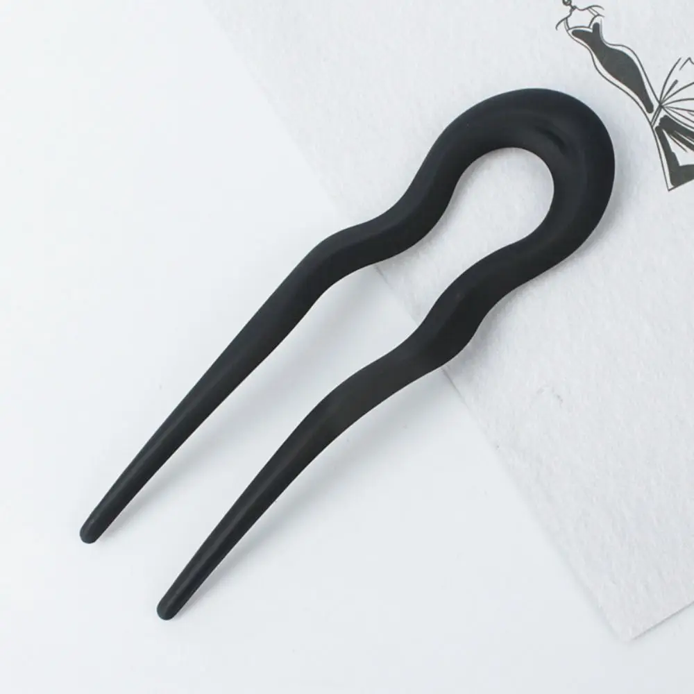 Wavy U Shaped Hairpin Portable U-clamp Colorful Hair Fork Stoving Varnish Delicate Hair Pin Hairstyle Accessory