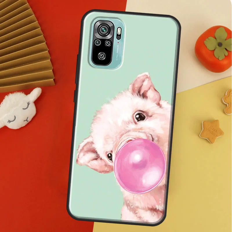 Cartoon Pig Piggy For Xiaomi Redmi Note 10 Pro Case Cover For Redmi Note 11 Pro 10A 10C 9 8T 9S 10S 9T 9A 9C Case