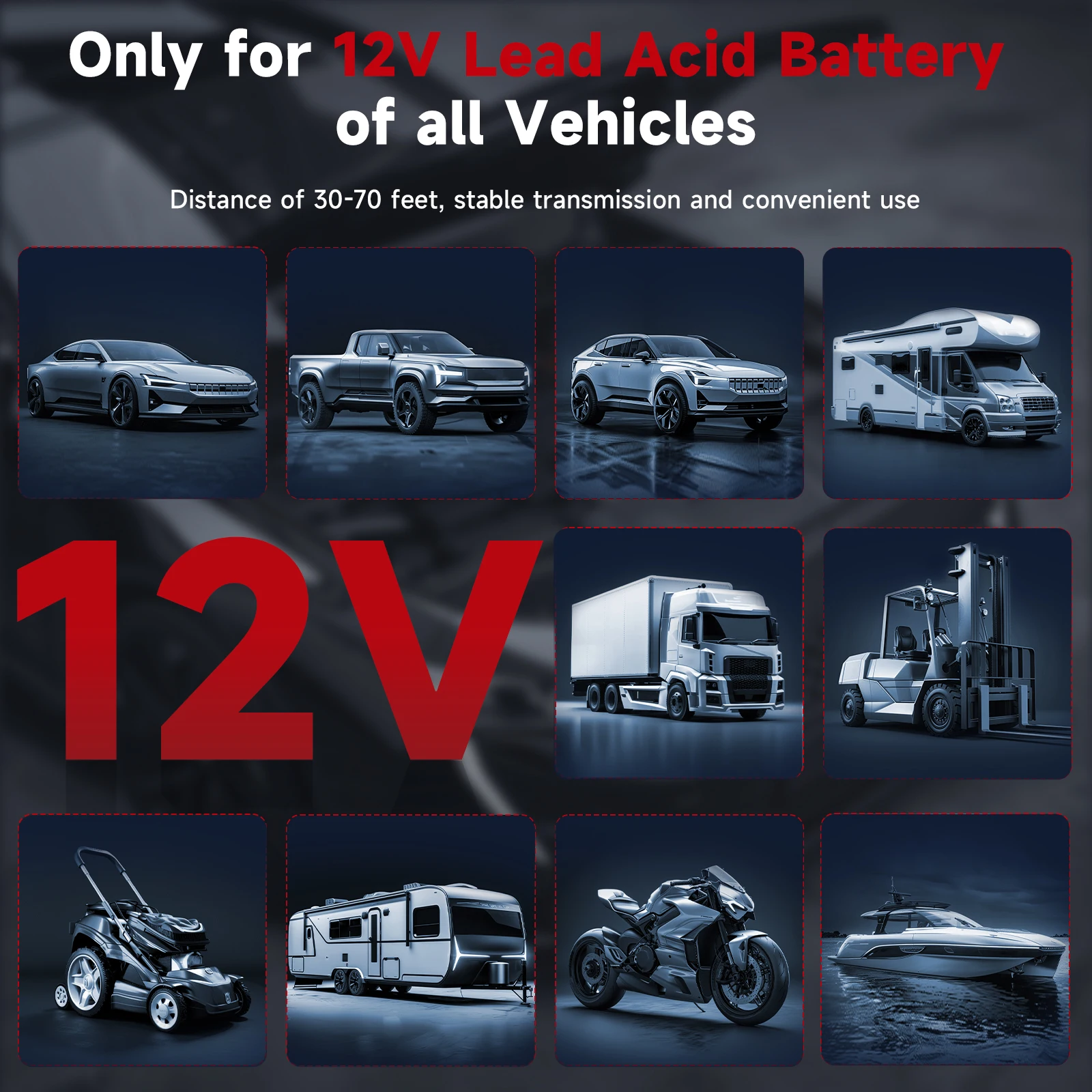 ANCEL BM200 PRO جهاز اختبار بطارية 12 فولت بطارية محلل الصحة رصد رئيس متابعة العرض SOH SOC تستر IPX67 مقاوم للماء