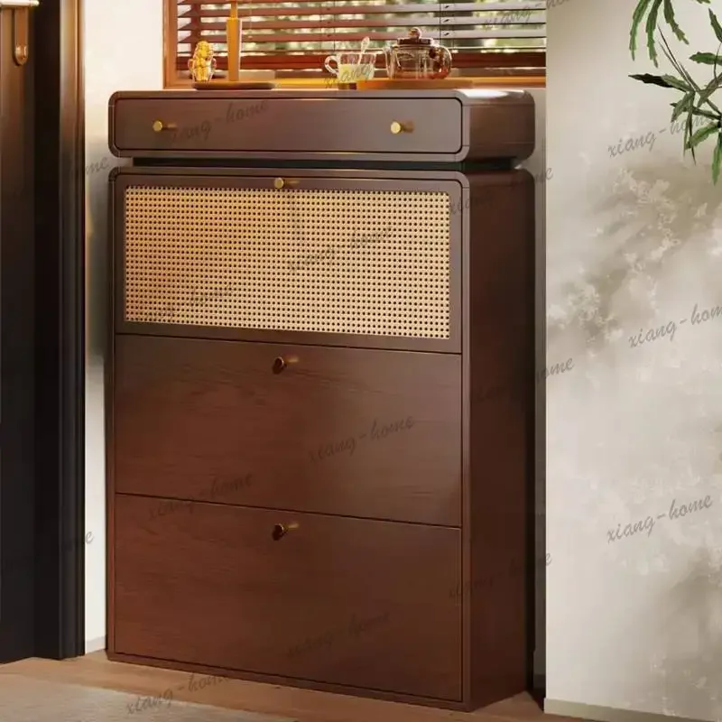 LJY Dust Cover Narrow Shoe Cabinet Design Strong Living Room Shoe Cabinet Storage Space Saving Schuhschrank Furniture For Home