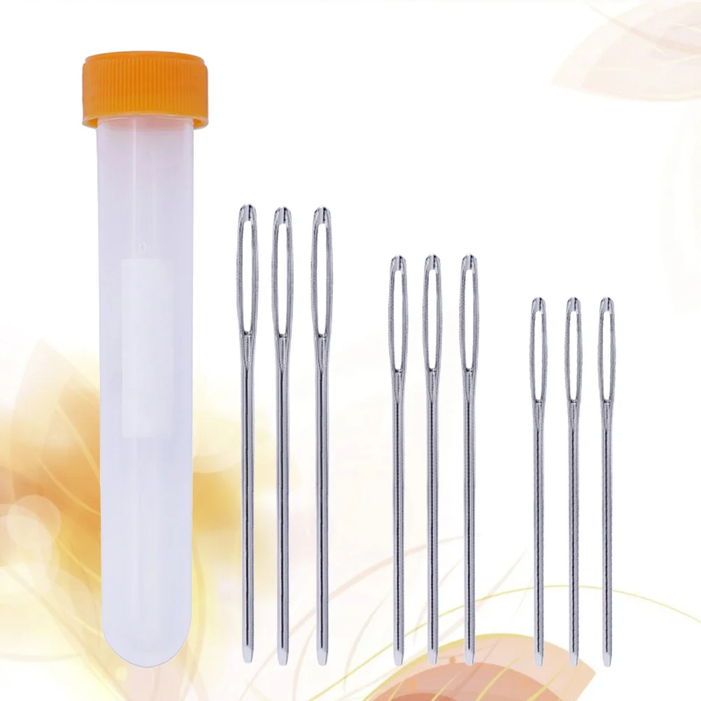 

9Pcs Large-Eye Blunt Needles for Sewing Crafts 16x53 16x60 16x70mm Perfect for Knit and Crochet Projects Stitch Needle