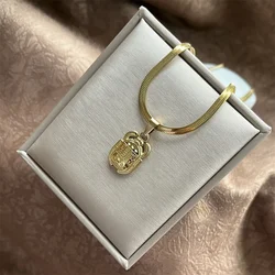 Egyptian Scarab Beetle Pendant Necklace Ethnic Animal Stainless Steel Flat Blade Chain for Women Kids Christmas Jewelry collier
