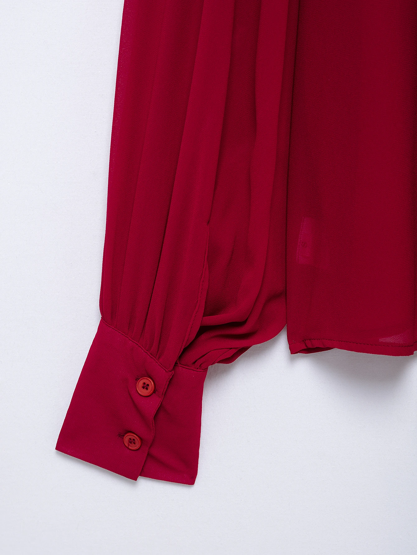 

ZBZA Spring New Women's Faion Design irt with Knot Decor Commute Sle Loose Fit Long Sve round Ne Polyest...