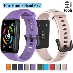 Watchband For Honor Band 6/7 Strap With Tools High-Quality Durable and Soft Silicone Wristband For Huawei Band 6