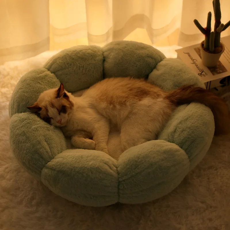 

Flower Cat Nest Four Seasons Universal Kennel Summer Cat Nest Cat Bed Summer Summer Winter Warm Pet Supplies