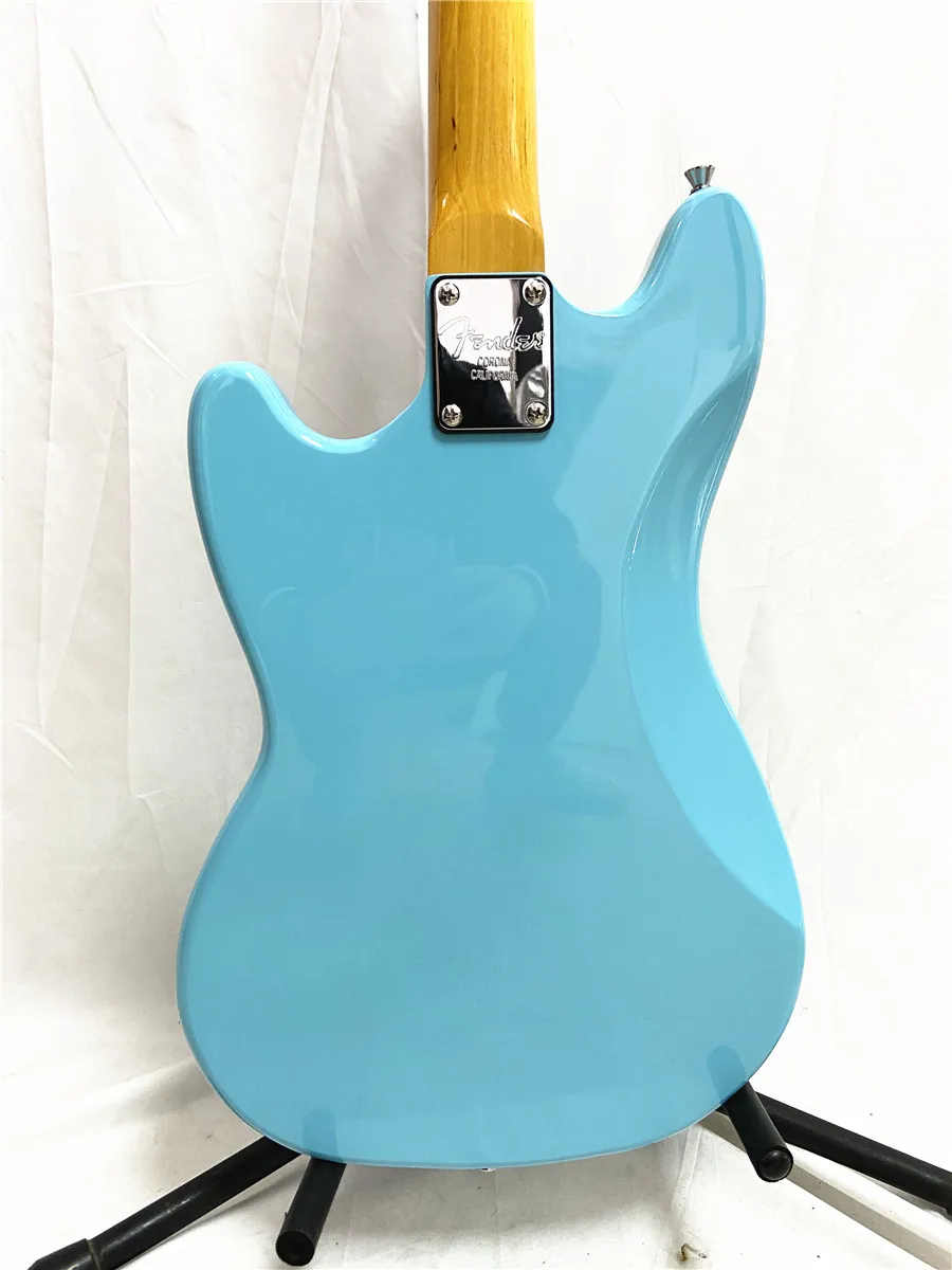 Custom edition Daphne Blue Mustang Jazz Electric guitar red guard can be customized for free shipping