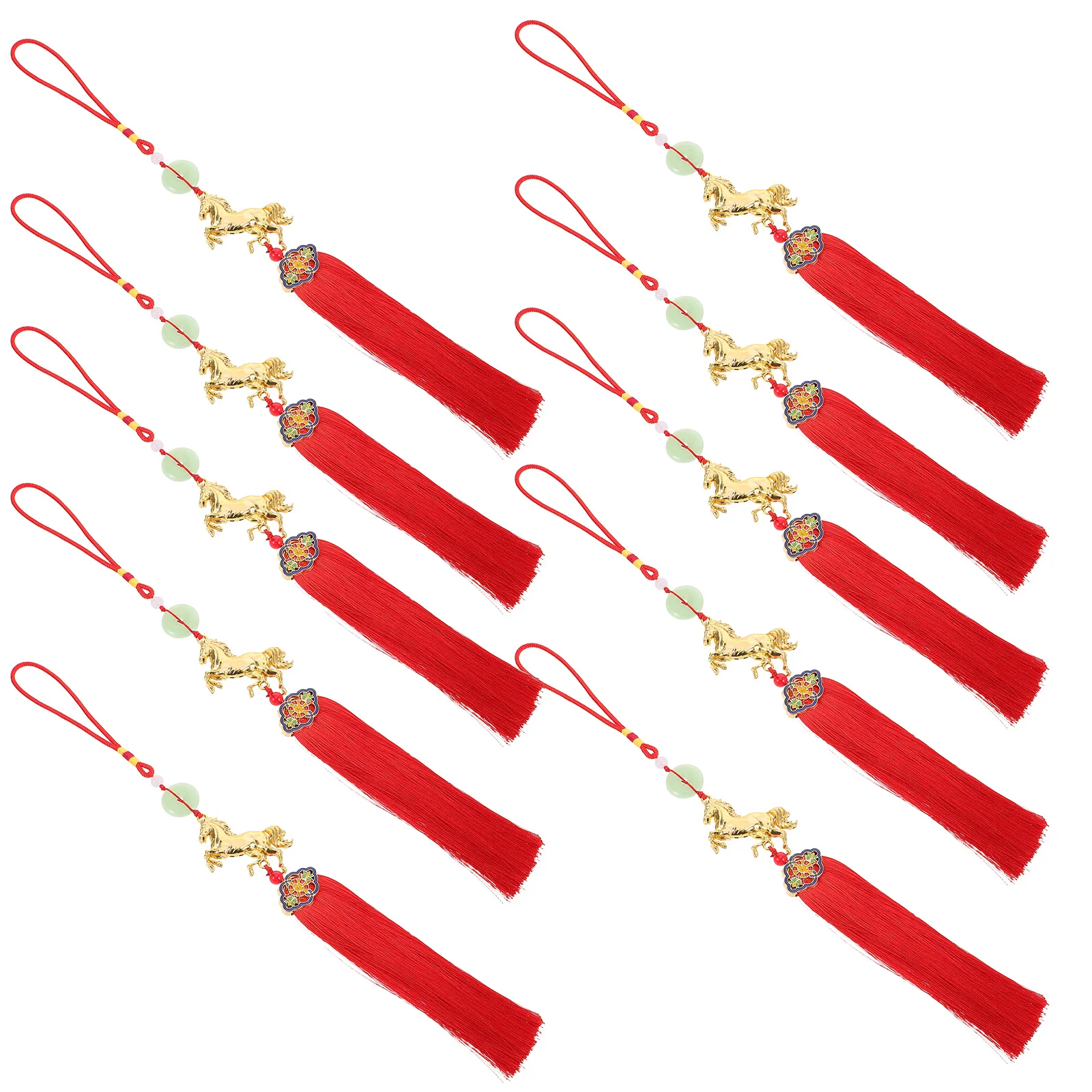 Zodiac Horse Pendant Red Chinese Knot Tassel Decor Feng Shui Hanging Ornament Home Office Spring Festival 2026 Decoration