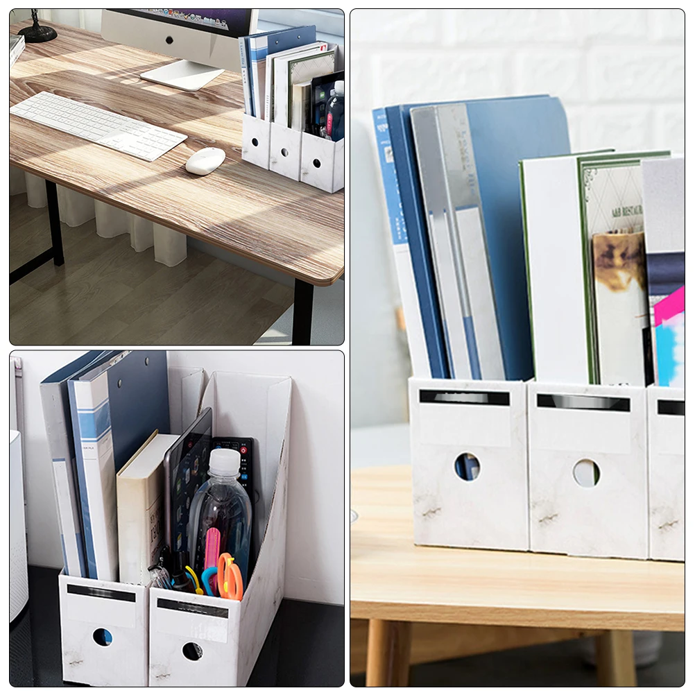 

5 Pcs File Rack Document Organizer Desktop Storage Holder Corrugated Paper Student Supplies Modern Design Practical Long