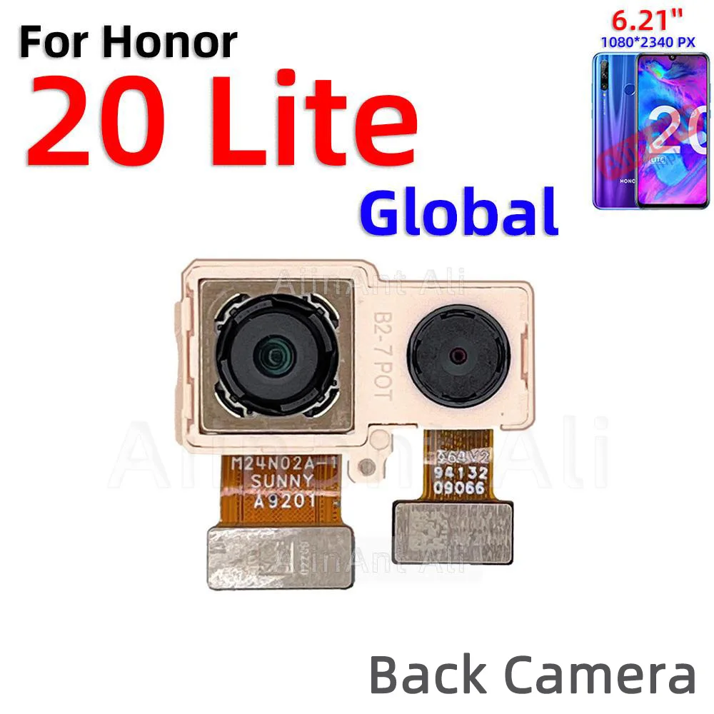 AiinAnt Rear Main Back Camera Module Front Camera Flex Cable For Huawei Honor 20 Lite Pro 20i 20s View 20 V20 Repair Parts