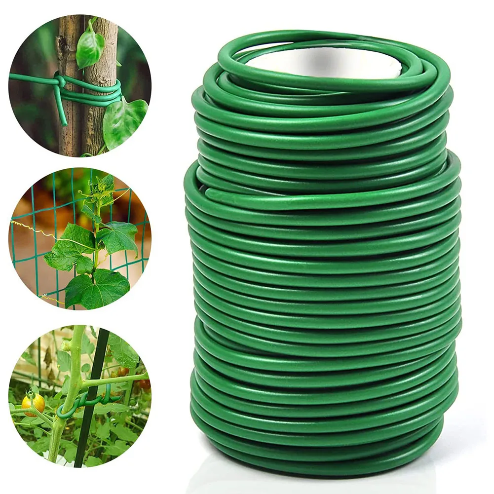 8/10M Gardening Plants Soft Wire Garden Flexible Tie Soft Garden Tie Coated -Twist Tie Rubber Ties Garden Tool For Vegetable