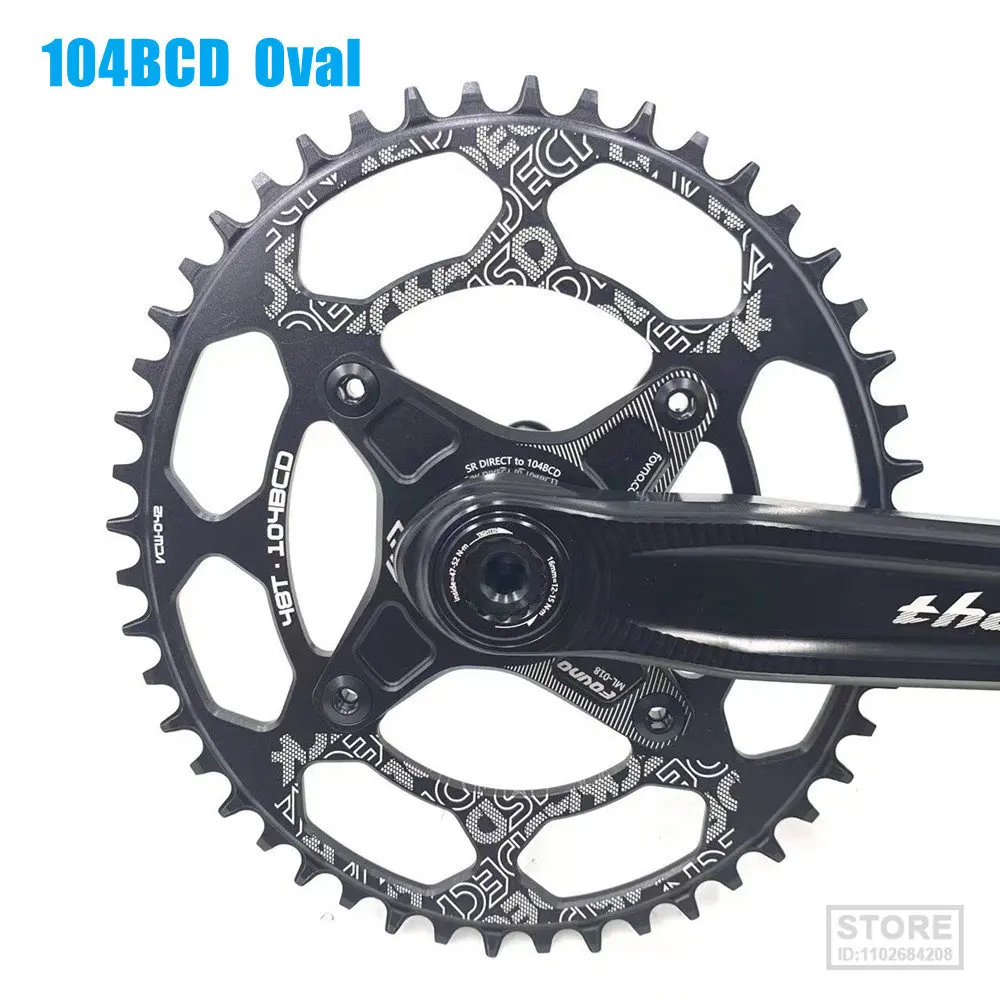 DECKAS 104BCD Bike Chainring 40T 42T 44T 46T 48T 50T 52T Tooth Narrow Wide  Road  Mountain  Chainwheel 104 BCD