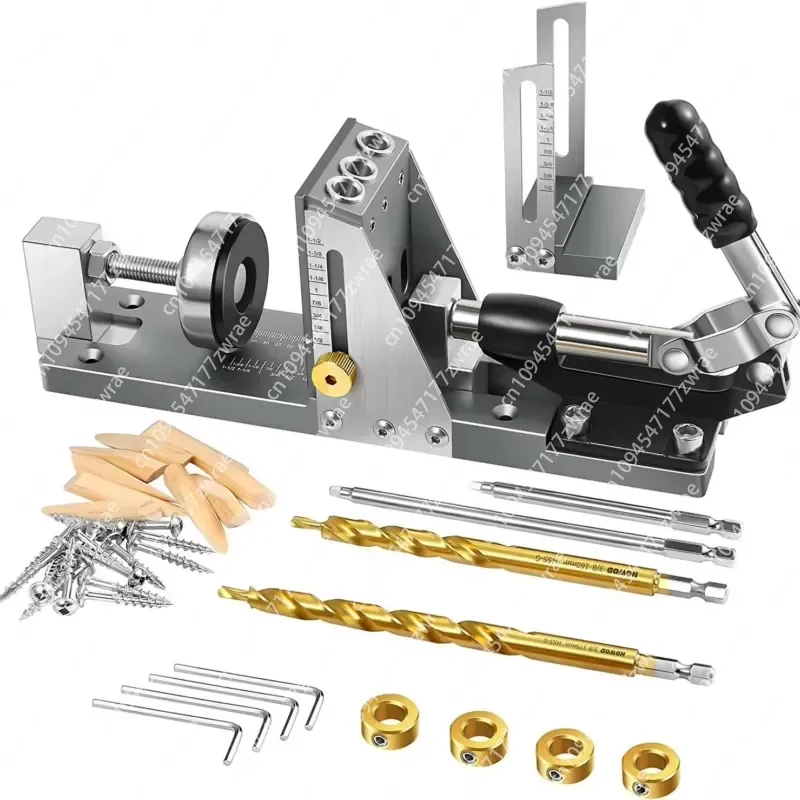Pocket Hole Jig Woodworking Oblique Hole Locator Drill Guide for Angled Hole Drilling Wood Joint Making