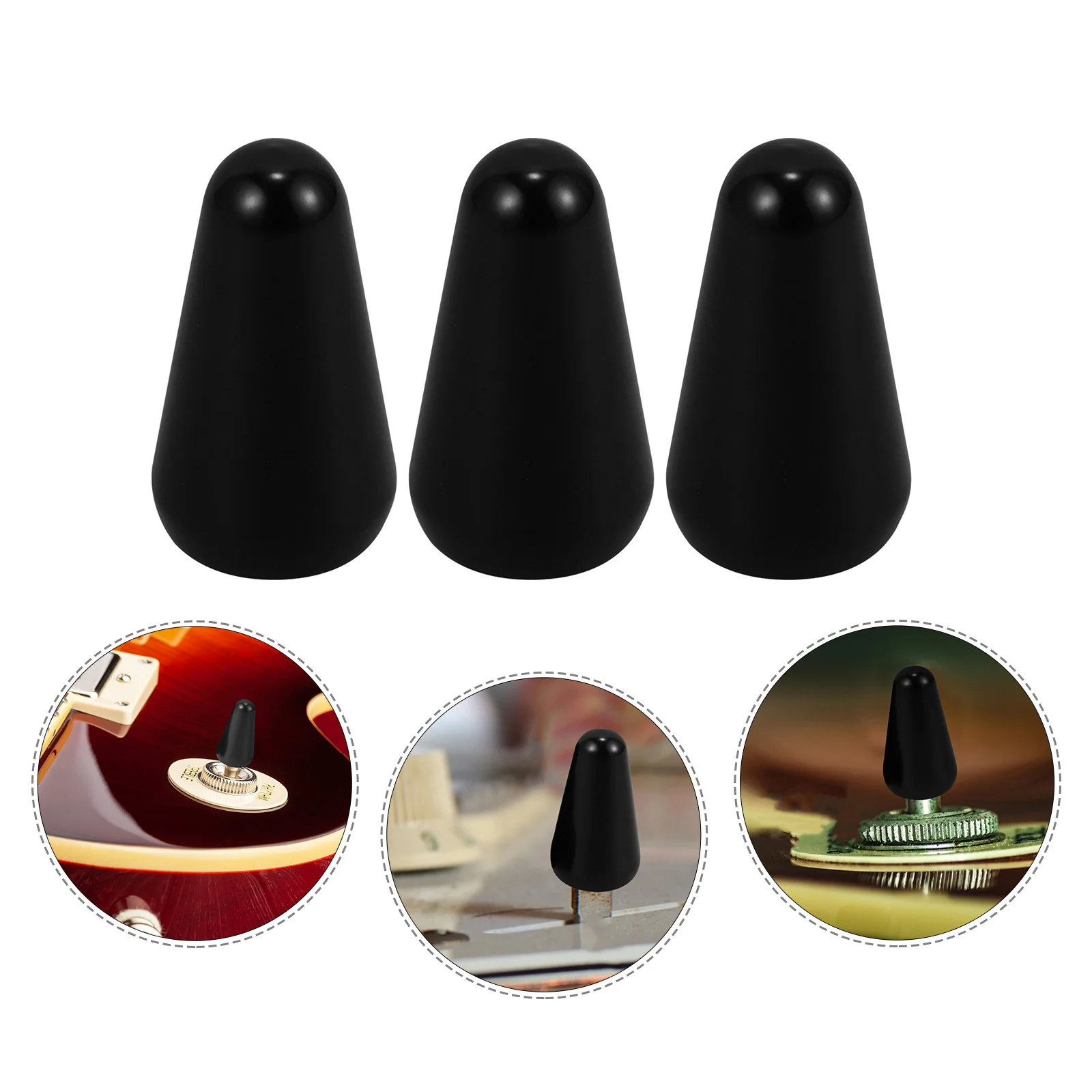 

3Pcs Guitar Toggle Caps Metal Replacement Electric Guitar Knob Switch Tip Accessories Parts Knob Switch Tip Toggle Cap