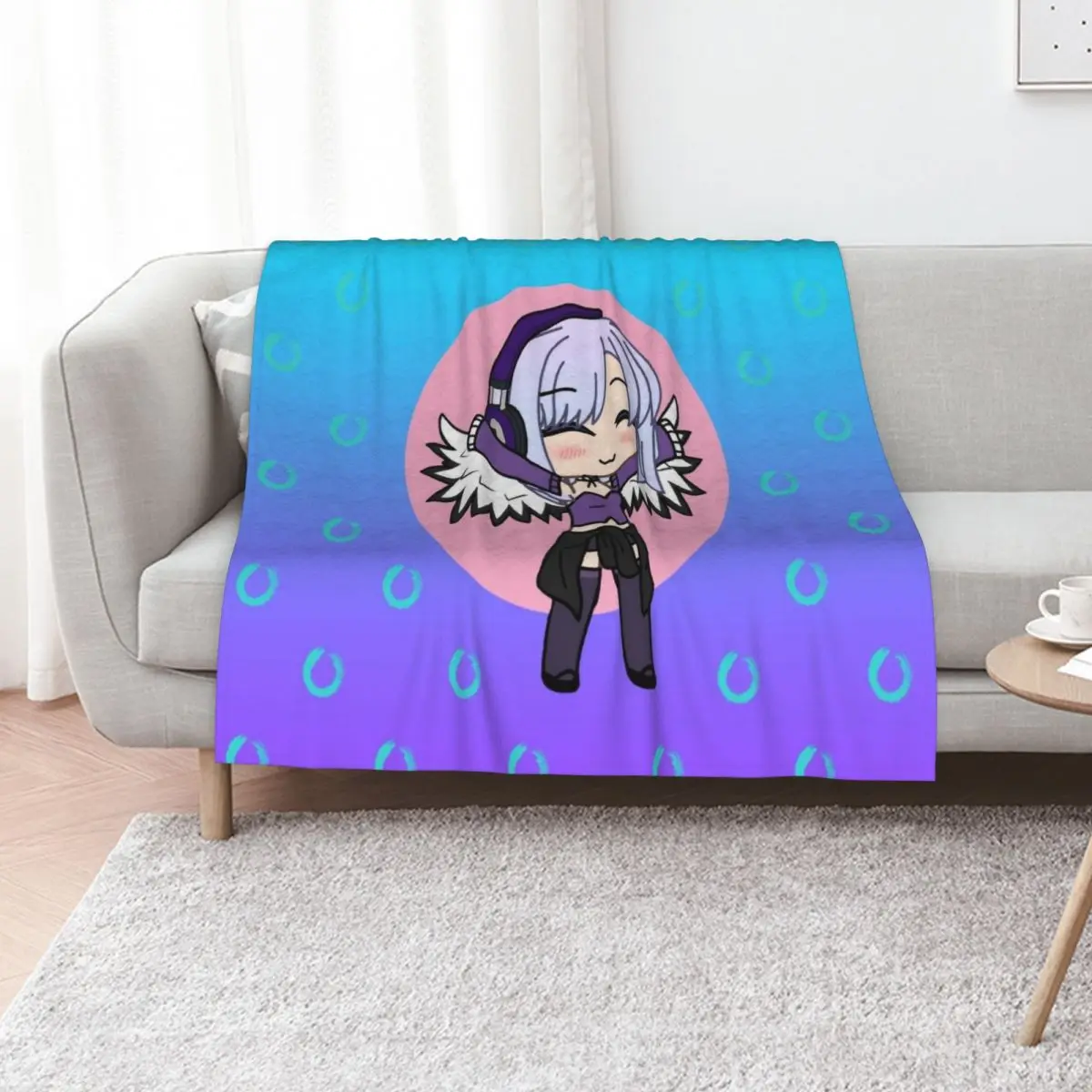 Gacha Series Girl Naomi Luna - cute Gacha Girl with wings Throw Blanket christmas gifts Quilt decorative Blankets